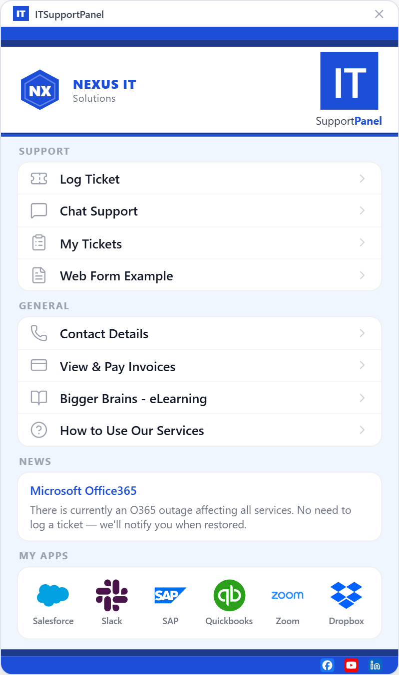 Nexus IT desktop app