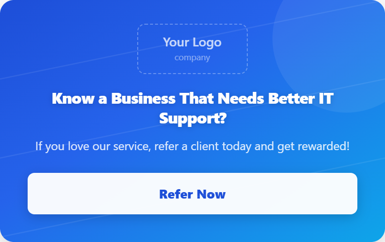 Corporate Blue referral banner style