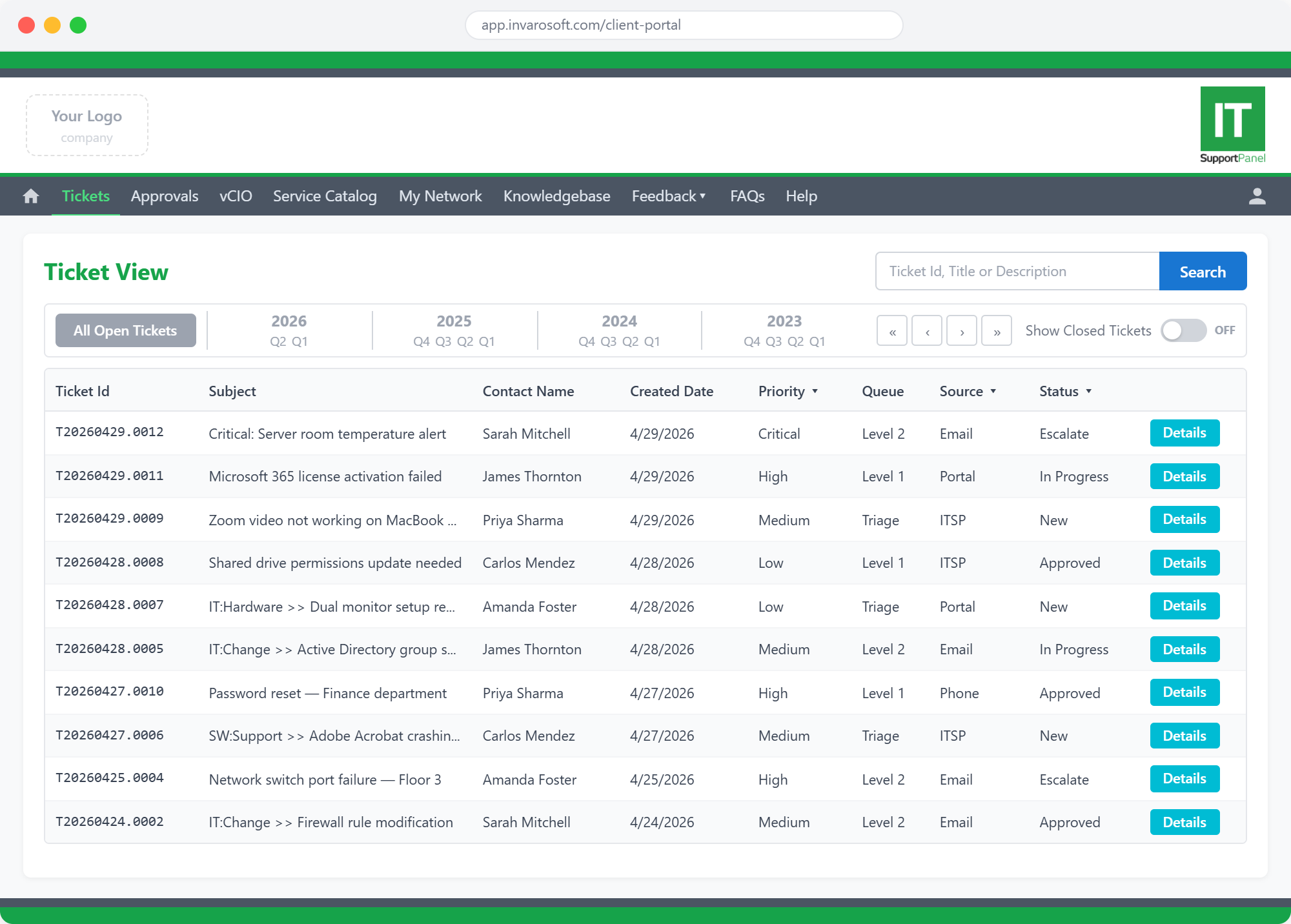 Ticket Management View