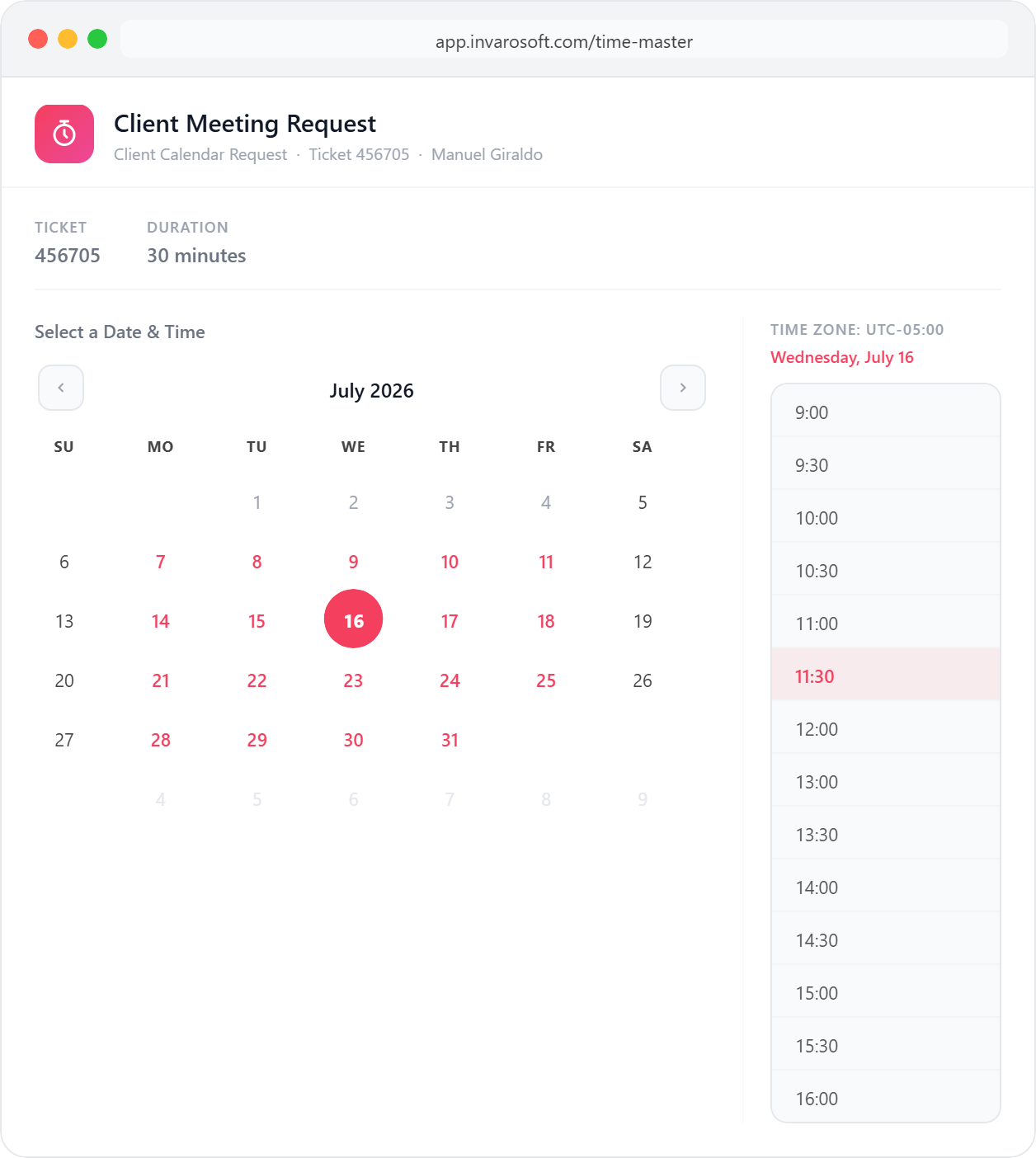 TimeMaster Calendar