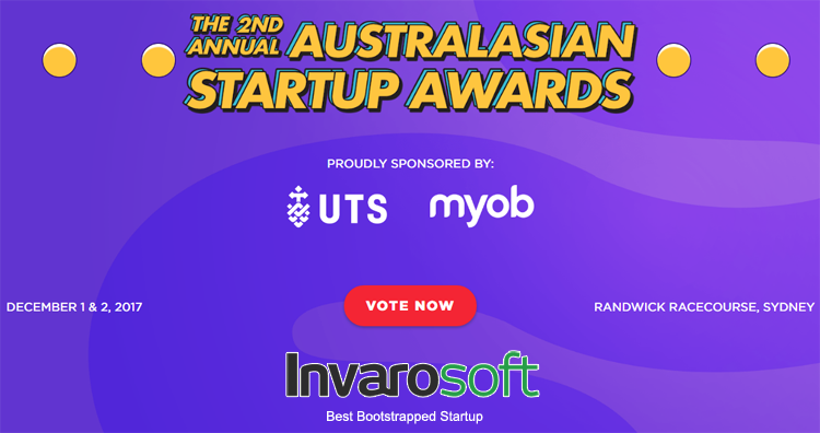 Invarosoft Finalist at The Australasian Startup Awards 2017